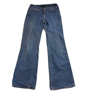 Dana Buchman Womens 4 Signature Blue Wide flared Jeans Size Mid Wash